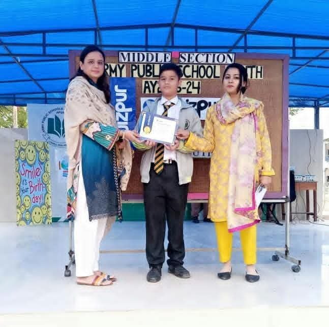 Army Public School Middle Section award